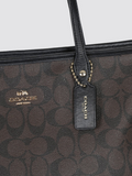 Coach Signature City Tote Bag Dark Brown