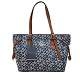 Tommy Hilfiger Medium Zip Tote Bag In Navy Blue