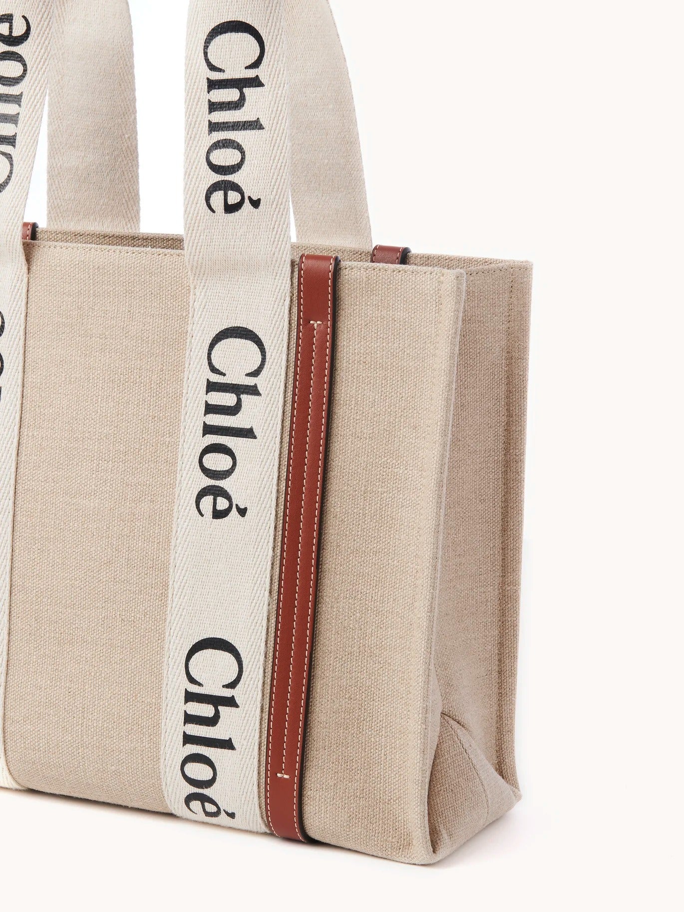 Chloé Beige 'Woody' Tote Bag – All About Eg