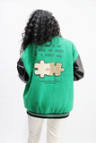 baseball jacket with leather sleeves - All About Eg