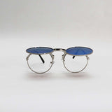 SILVER FRAME BLUE LENS