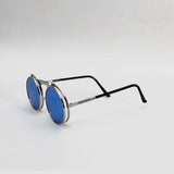 SILVER FRAME BLUE LENS