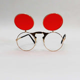 GOLD FRAME RED LENS