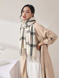 Plaid Pattern Scarf - All About Eg