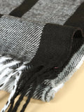 Fringe Hem Plaid Scarf - All About Eg