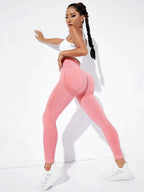 Seamless Wide Waistband Leggings - All About Eg