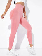 Seamless Wide Waistband Leggings - All About Eg