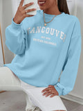 Drop Shoulder Letter Graphic Sweatshirt - All About Eg