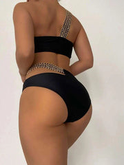 Cut-Out One Shoulder Bikini Swimsuit - All About Eg