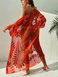 Sheer Embroidered Mesh Tie Front Kimono - All About Eg